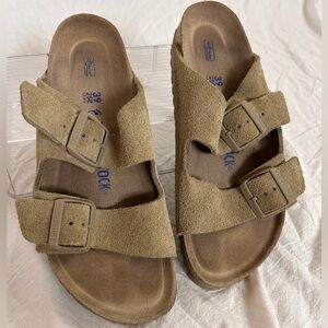 Birkenstock Tan Suede Sandals